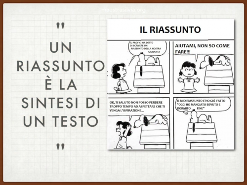 Il riassunto